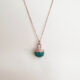 silver necklace with gold-trompé finish